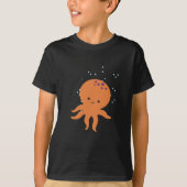 Cute Octopus Cartoon T-shirt (Voorkant)