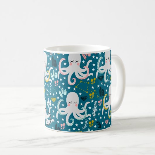 Cute Octopus Coffee Mok (Voorkant rechts)