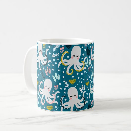 Cute Octopus Coffee Mok (Voorkant links)