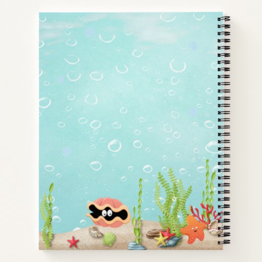 Cute Octopus Colorful Sketchbook Kinder Notitieboek (Achterkant)