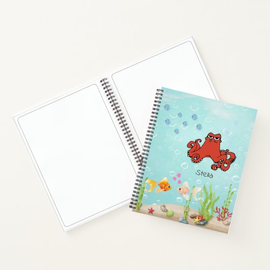 Cute Octopus Colorful Sketchbook Kinder Notitieboek (Binnen)