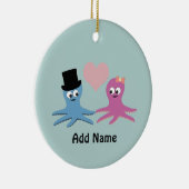 Cute Octopus Couple Keramisch Ornament (Rechts)
