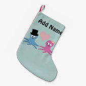 Cute Octopus Couple Kleine Kerstsok (Voorkant (Hangend))