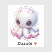 Cute Octopus Custom-Cut Vinyl Stickers (Vel)