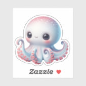 Cute Octopus Custom-Cut Vinyl Stickers (Vel)