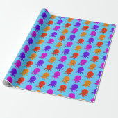 Cute Octopus Drawings Cuistom Cadeaupapier (Uitgerold)