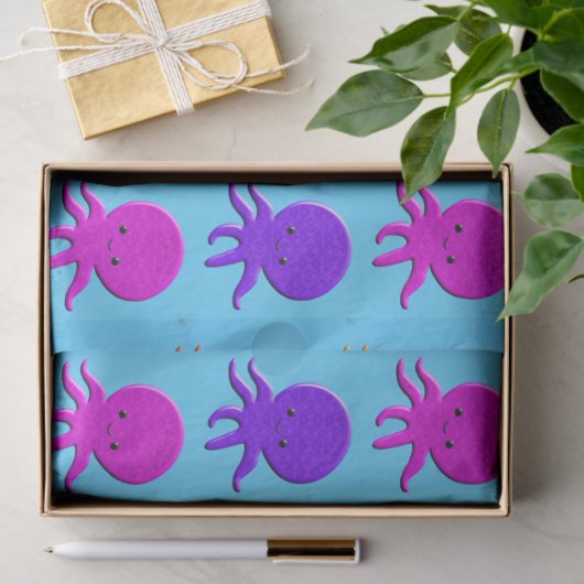 Cute Octopus Drawings Cuistom Tissuepapier (Geschenk)