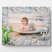 Cute Octopus en Schelpen Fotolijstje voor Kinderen Fotoplaat (Voorkant)