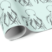 Cute Octopus Illustratie Cadeaupapier (Rol Hoek)