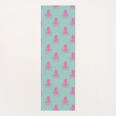 Cute Octopus Illustration Pattern Aqua and Fuchsia Yogamat (Voorkant)