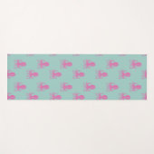 Cute Octopus Illustration Pattern Aqua and Fuchsia Yogamat (Voorkant (horizontaal))