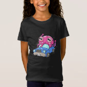 Cute octopus in auto Funny Octopus Kinder T-shirt (Voorkant)