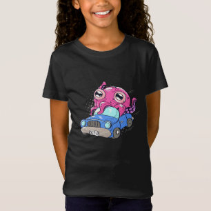 Cute octopus in auto Funny Octopus Kinder T-shirt