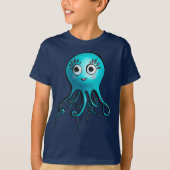 Cute Octopus Kawaii Cartoon Zee Dier T-shirt (Voorkant)