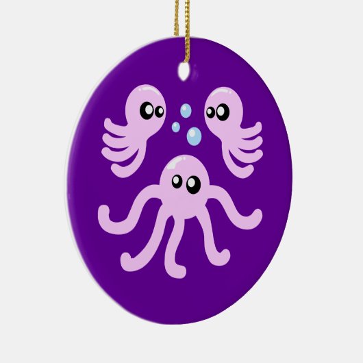 Cute Octopus Keramisch Ornament (Rechts)