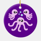 Cute Octopus Keramisch Ornament (Achterkant)