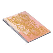 Cute  Octopus Line Art Illustratie in Roze Notitieboek (Rechterzijde)