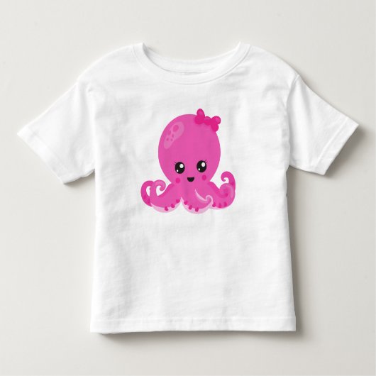 Cute Octopus, Little Octopus, Baby Octopus, Hearts Kinder Shirts (Voorkant)