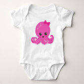 Cute Octopus, Little Octopus, Baby Octopus, Hearts Romper (Voorkant)