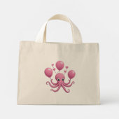 Cute octopus mini tote bag (Achterkant)