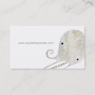 Cute Octopus Mixed Media Kunst Visitekaartje