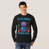 Cute Octopus Oceans of Mossibilities Summer Readin T-shirt (Voorkant volledig)