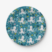 Cute Octopus Paper Borden Papieren Bordje (Voorkant)