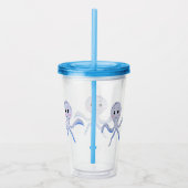Cute Octopus Patroon Acryl Drinkbeker (Rechts)