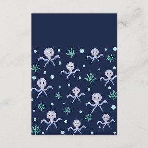 Cute Octopus Patroon Advieskaart