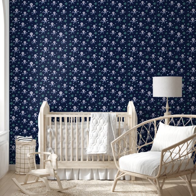 Cute Octopus Patroon Behang (Kinderen)