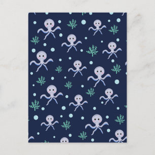 Cute Octopus Patroon Briefkaart
