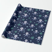 Cute Octopus Patroon Cadeaupapier (Uitgerold)