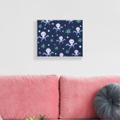 Cute Octopus Patroon Canvas Afdruk (Insitu (Woonkamer))