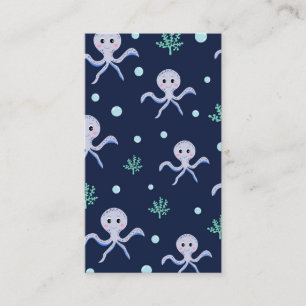 Cute Octopus Patroon Contactkaartje