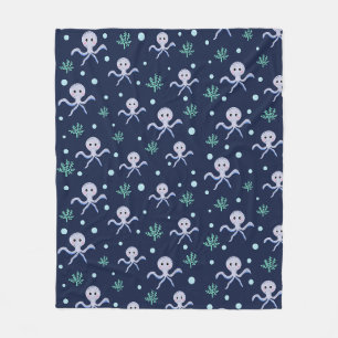 Cute Octopus Patroon Fleece Deken