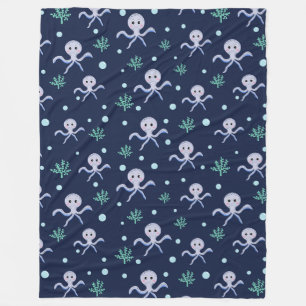 Cute Octopus Patroon Fleece Deken
