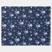 Cute Octopus Patroon Fleece Deken (Voorkant (Horizontaal))