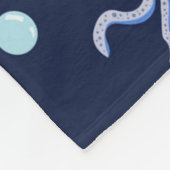 Cute Octopus Patroon Fleece Deken (Hoek)