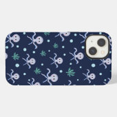 Cute Octopus Patroon iPhone Hoesje (Achterkant horizontaal)
