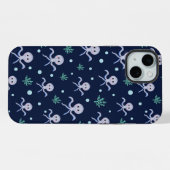Cute Octopus Patroon iPhone Hoesje (Achterkant horizontaal)