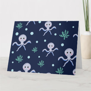 Cute Octopus Patroon Kaart
