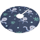 Cute Octopus Patroon Kerstboom Rok (Gekanteld)