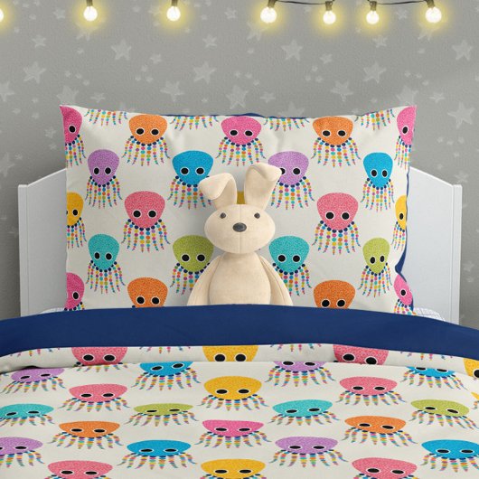 Cute Octopus-patroon op Crème Kussensloop