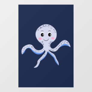 Cute Octopus Patroon Raamsticker