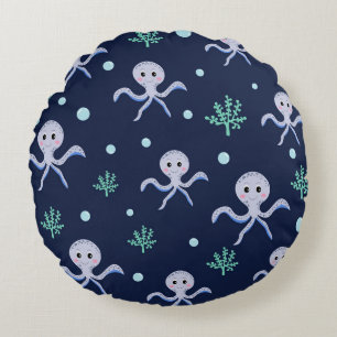 Cute Octopus Patroon Rond Kussen