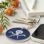 Cute Octopus Patroon Sleutelhanger (Voorkant Rechts)