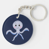 Cute Octopus Patroon Sleutelhanger (Achterkant)