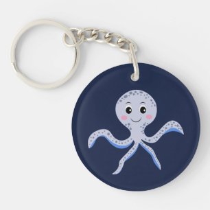 Cute Octopus Patroon Sleutelhanger