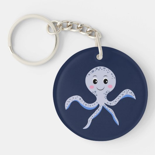 Cute Octopus Patroon Sleutelhanger (Voorkant)