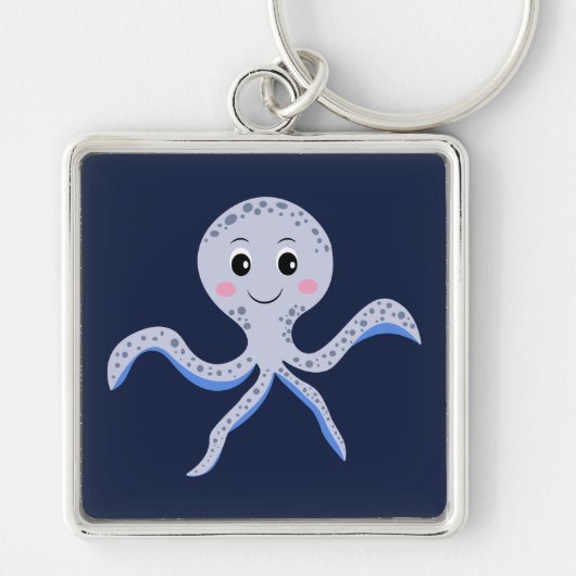 Cute Octopus Patroon Sleutelhanger (Voorkant)
